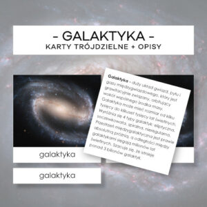 Galaktyka - karty trójdzielne 6 szt. + opisy