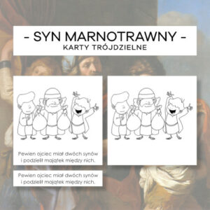 Przypowieść o synu marnotrawnym- karty trójdzielne 4 szt.