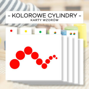 Karty ze wzorami - Kolorowe cylindry