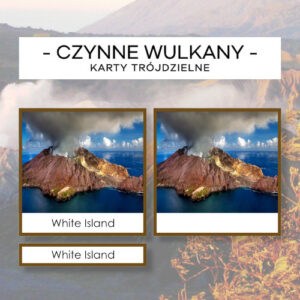 Czynne wulkany świata - karty trójdzielne 15 szt.