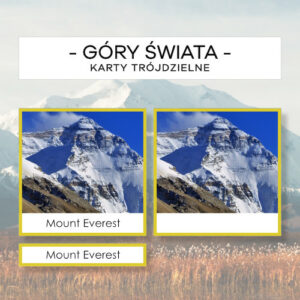 Góry świata - karty trójdzielne 25 szt.