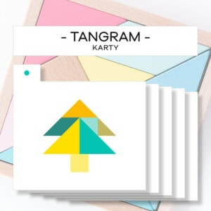 Karty ze wzorami 14 x 14 cm - Tangram