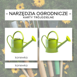 Narzędzia ogrodnicze - karty trójdzielne 30 szt.
