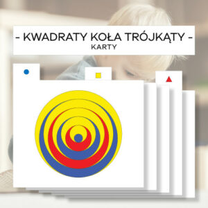 Karty ze wzorami do figur geometrycznych - Kwadraty koła trójkąty