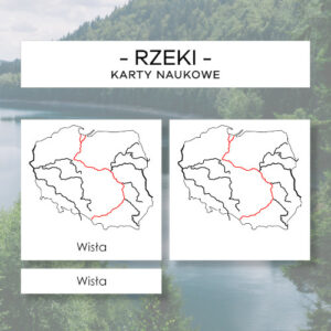 Rzeki Polski - karty naukowe 10 szt.
