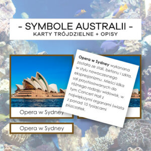Australia - symbole - karty trójdzielne 40 szt. + opisy
