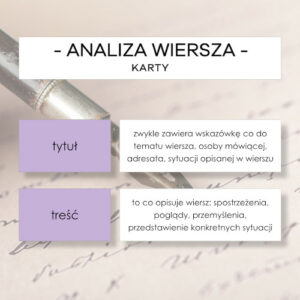 Analiza wiersza - karty