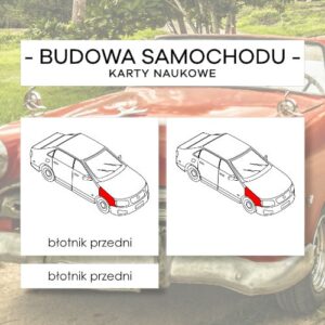 Budowa samochodu - karty naukowe 26 szt.
