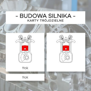 Budowa silnika - karty naukowe 16 szt.