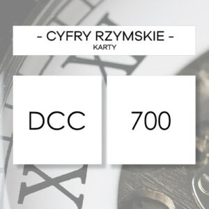 Cyfry rzymskie - karty