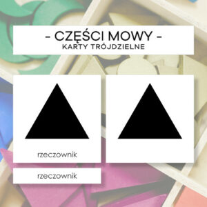 Części mowy - karty trójdzielne 10 szt.