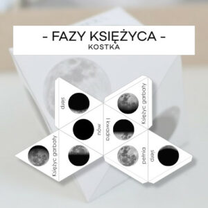 Fazy księżyca - kostka w kształcie ośmiościanu
