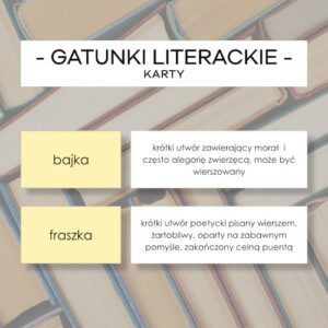 Gatunki literackie - karty