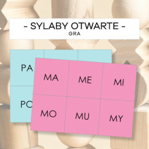 Gra - sylaby otwarte- paradygmat