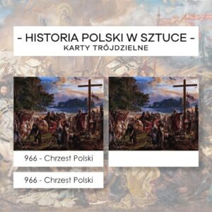 Historia Polski w sztuce - karty trójdzielne 27 szt.