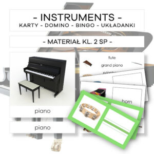 Instruments - karty, domino, bingo, układanki - materiał klasa 2