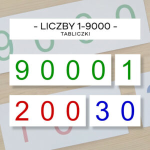 Liczby 1-9000 - tabliczki