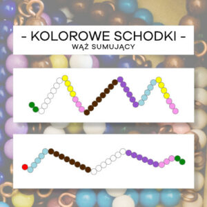 Kolorowe schodki - wąż sumujący