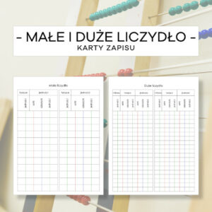 Małe i duże liczydło - karty zapisu