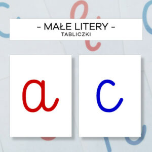 Małe litery - tabliczki do pisania w piasku