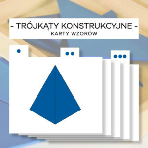 Karty ze wzorami - Niebieskie trójkąty konstrukcyjne