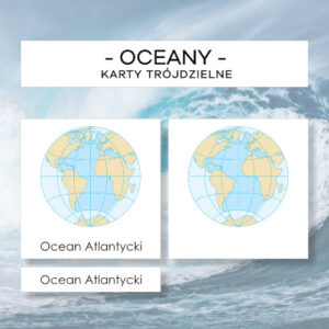 Oceany - karty trójdzielne 5 szt.