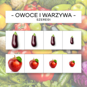 Owoce i warzywa - układanka - szeregi 16 szt.