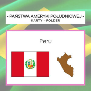 Państwa Ameryki Południowej - karty folder 13 szt.
