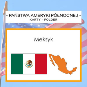 Państwa Ameryki Północnej - karty folder 22 szt.