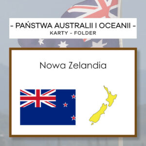 Państwa Australii i Oceanii - karty folder 14 szt.