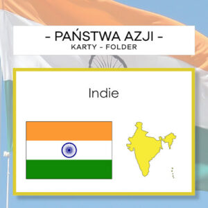 Państwa Azji - karty folder 48 szt.