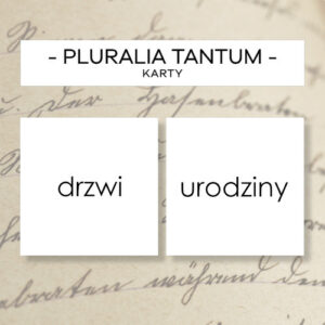 Rzeczowniki pluralia i singulare tantum - karty