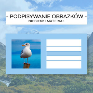 Niebieski Materiał 1 - Podpisywanie obrazków