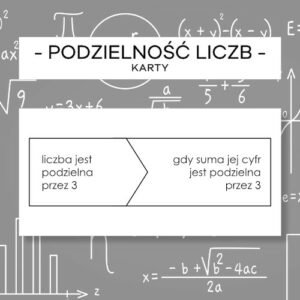Podzielność liczb - karty