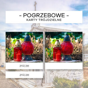 Pogrzebowe - karty trójdzielne 24 szt.