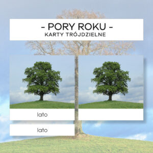 Pory roku- karty trójdzielne 4 szt.