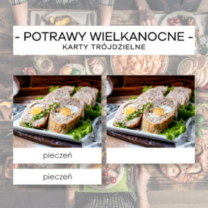 Potrawy wielkanocne - karty trójdzielne 10 szt.