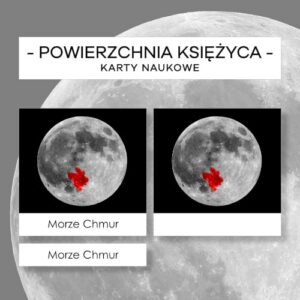 Powierzchnia Księżyca - karty naukowe 14 szt.