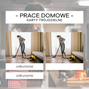 Prace domowe - karty trójdzielne 12 szt.