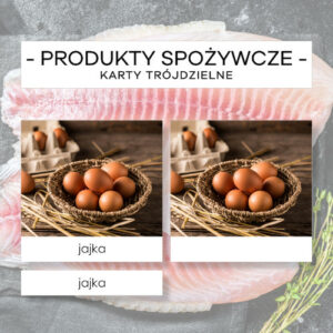 Produkty spożywcze - karty trójdzielne 30 szt.