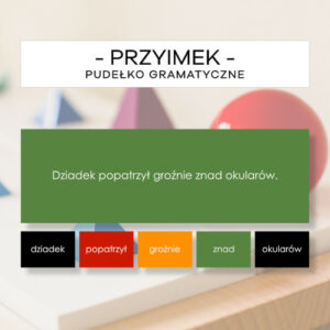 Przyimkowe pudełko gramatyczne - części mowy
