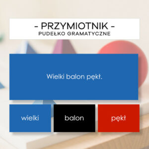 Przymiotnikowe pudełko gramatyczne cz. 1 - części mowy