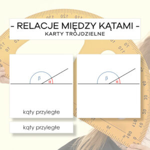Relacje między kątami - karty trójdzielne 8 szt.