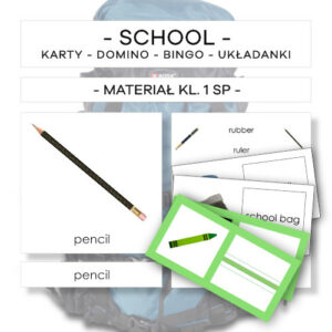 School - karty, domino, bingo, układanki - materiał klasa 1