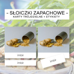 Słoiczki zapachowe - karty trójdzielne 40 szt. + etykiety