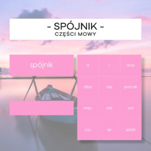 Spójnik - części mowy