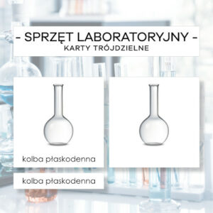 Sprzęt laboratoryjny - karty trójdzielne 24 szt.