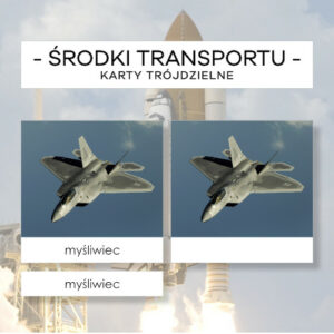 Środki transportu powietrznego - karty trójdzielne 10 szt.