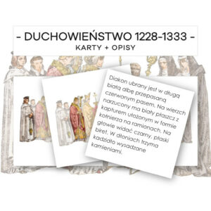 Ubiory - duchowieństwo 1228 - 1333 - karty 6 szt. + opisy