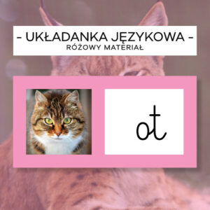 Różowy Materiał - Układanka Językowa 1